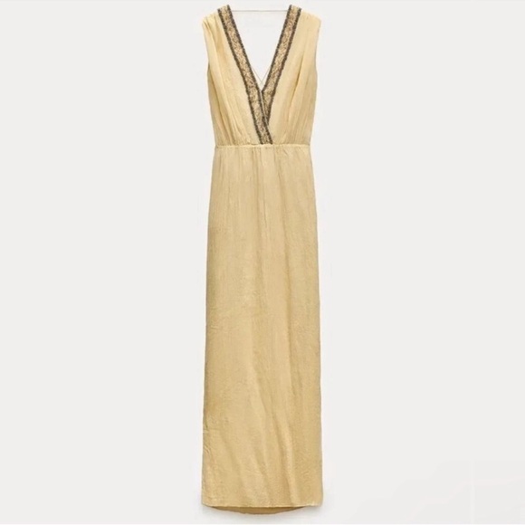 Zara Dresses & Skirts - ZARA EMBROIDERED BEADED DRESS ZW COLLECTION NWT